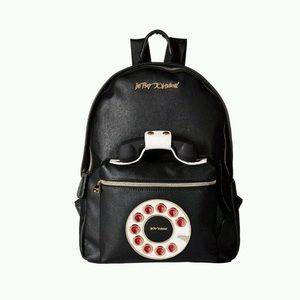 Betsy Johnson telephone backpack (faux leather)